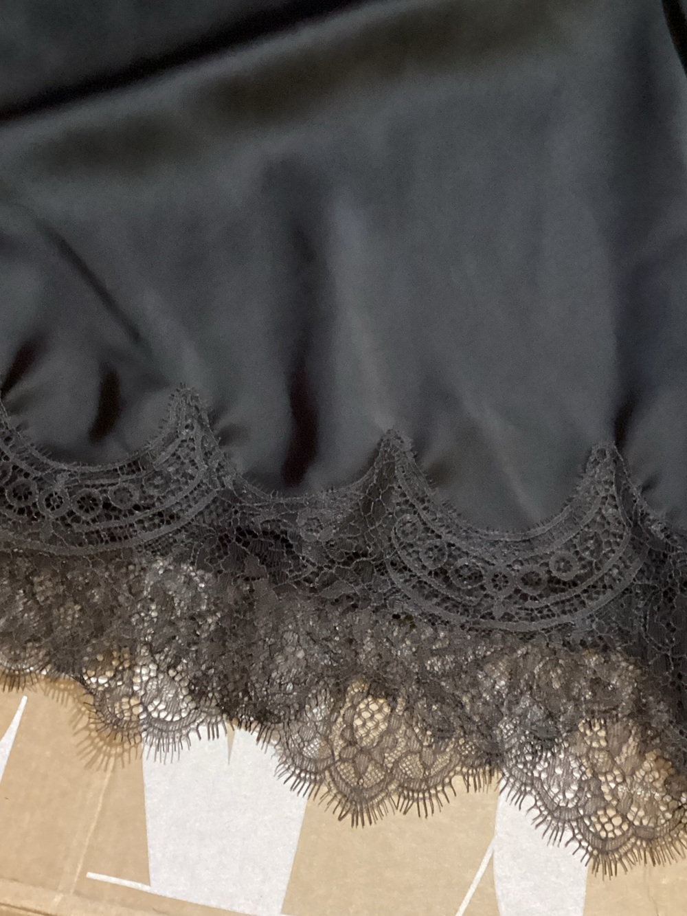 Zara Midi Skirt with Lace Trim Chocolate brown corduroy. - Picture 2 of 3